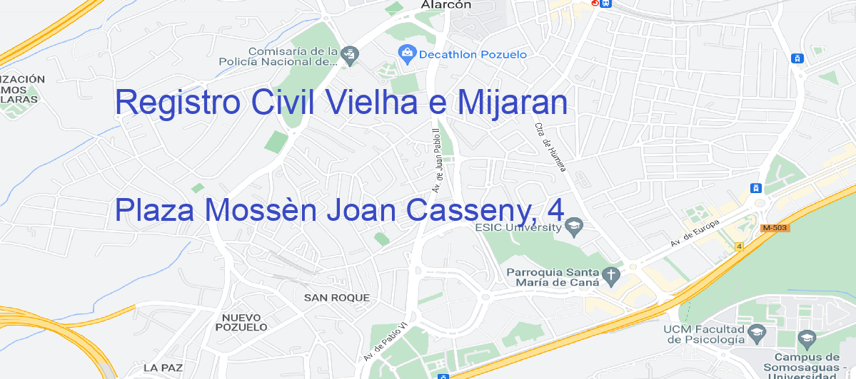 Oficina Calle Plaza Mossèn Joan Casseny, 4 en Vielha e Mijaran - Registro Civil