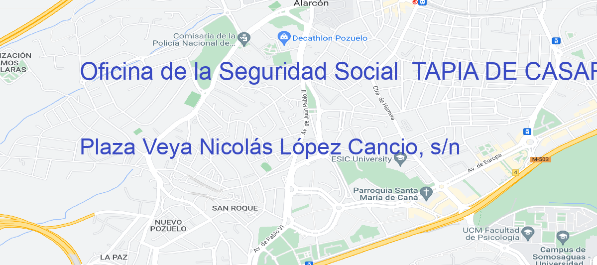 Oficina Calle Plaza Veya Nicolás López Cancio, s/n en Tapia de Casariego - Oficina de la Seguridad Social 