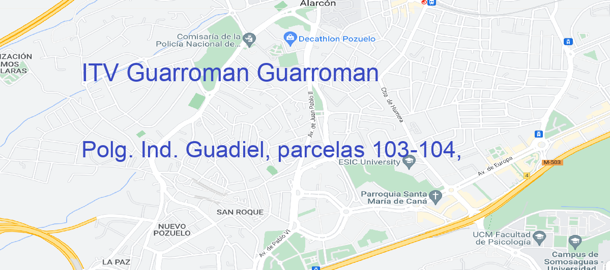 Oficina Calle Polg. Ind. Guadiel, parcelas 103-104, en Guarromán - ITV Guarroman