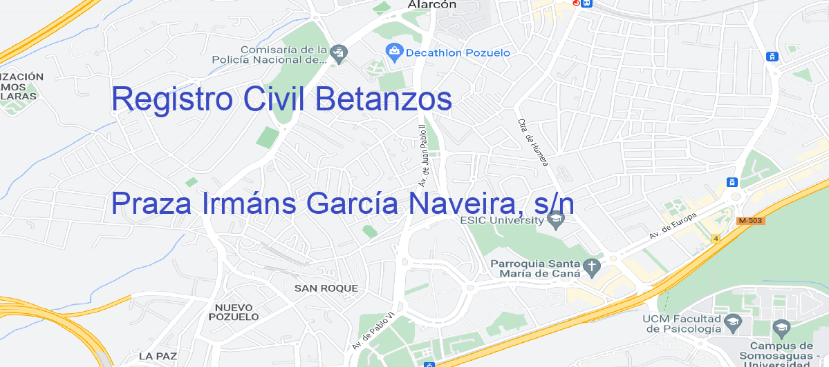 Oficina Calle Praza Irmáns García Naveira, s/n en Betanzos - Registro Civil