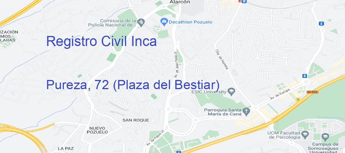 Oficina Calle Pureza, 72 (Plaza del Bestiar) en Inca - Registro Civil