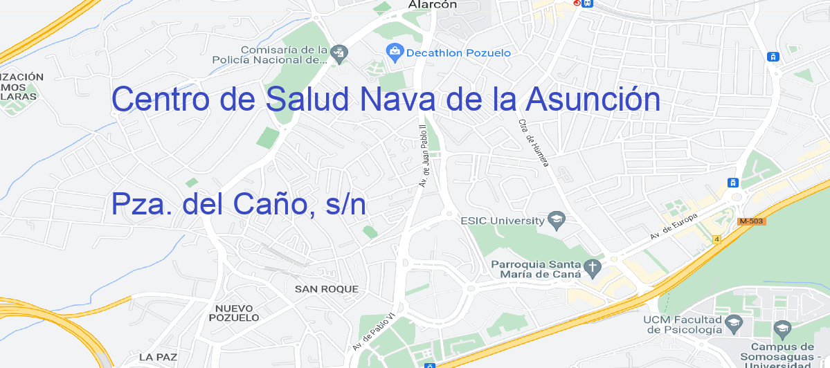 Oficina Calle Pza. del Caño, s/n en Nava de la Asunción - Centro de Salud