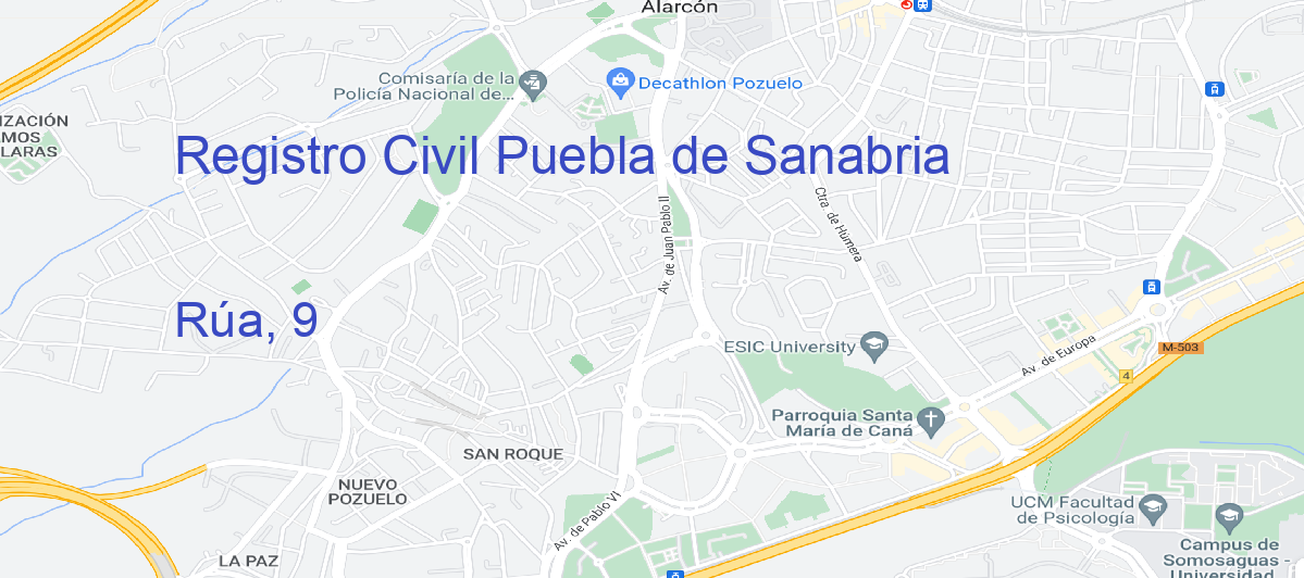 Oficina Calle Rúa, 9 en Puebla de Sanabria - Registro Civil