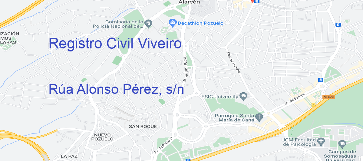 Oficina Calle Rúa Alonso Pérez, s/n en Viveiro - Registro Civil