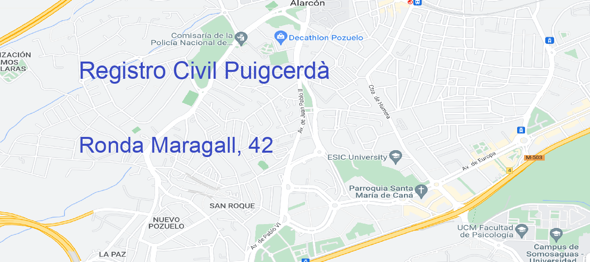 Oficina Calle Ronda Maragall, 42 en Puigcerdà - Registro Civil