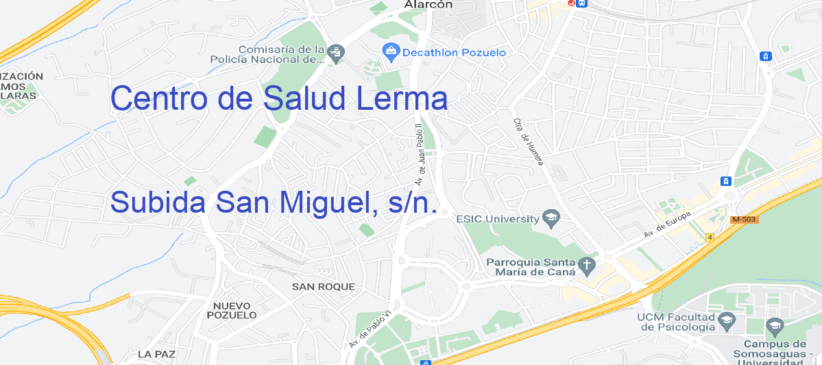 Oficina Calle Subida San Miguel, s/n. en Lerma - Centro de Salud