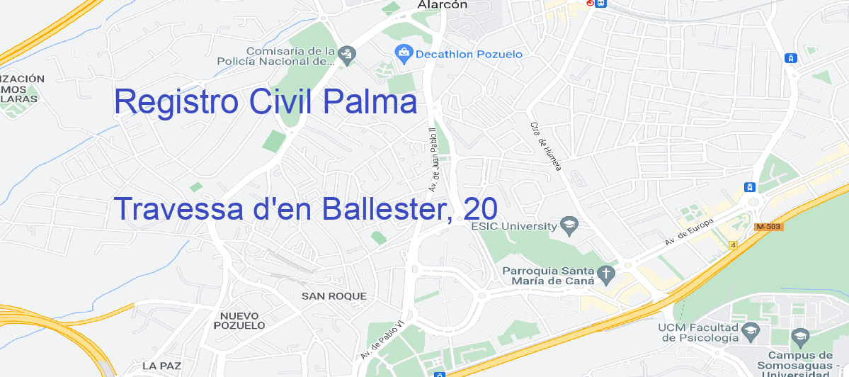 Oficina Calle Travessa d'en Ballester, 20 en Palma  - Registro Civil