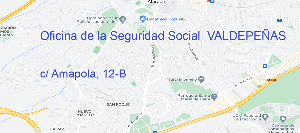 Oficina Calle c/ Amapola, 12-B en Valdepeñas - Oficina de la Seguridad Social 