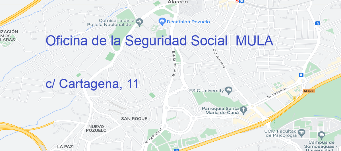 Oficina Calle c/ Cartagena, 11 en Mula - Oficina de la Seguridad Social 