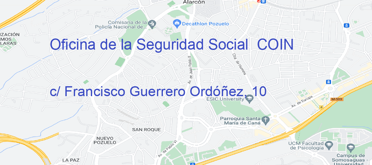 Oficina Calle c/ Francisco Guerrero Ordóñez, 10 en Coín - Oficina de la Seguridad Social 