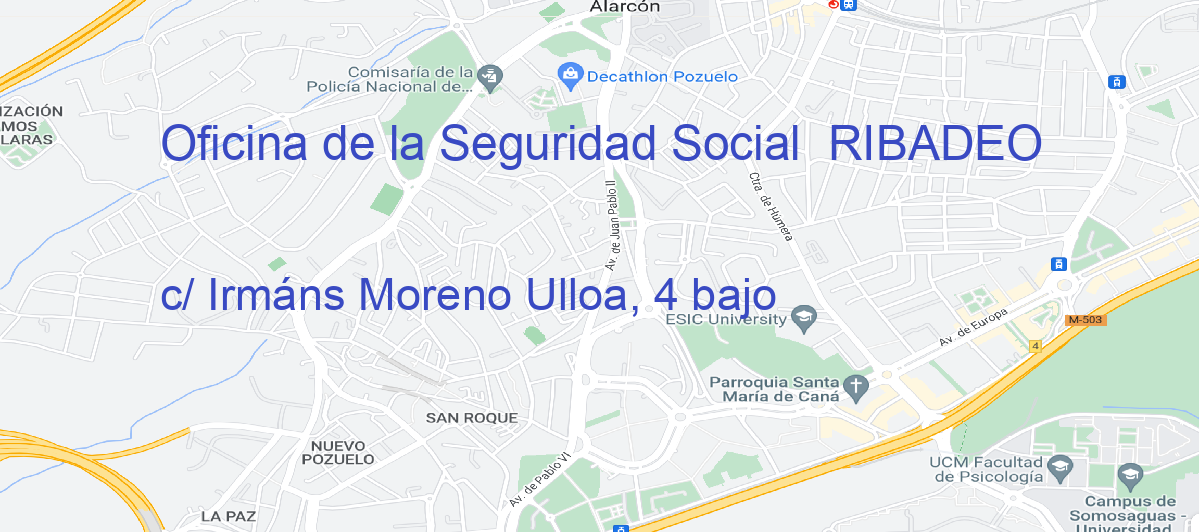 Oficina Calle c/ Irmáns Moreno Ulloa, 4 bajo en Ribadeo - Oficina de la Seguridad Social 