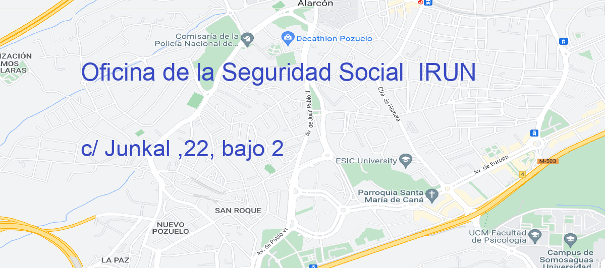 Oficina Calle c/ Junkal ,22, bajo 2 en Irun - Oficina de la Seguridad Social 