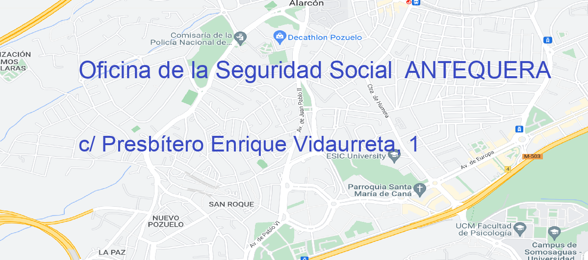 Oficina Calle c/ Presbítero Enrique Vidaurreta, 1 en Antequera - Oficina de la Seguridad Social 