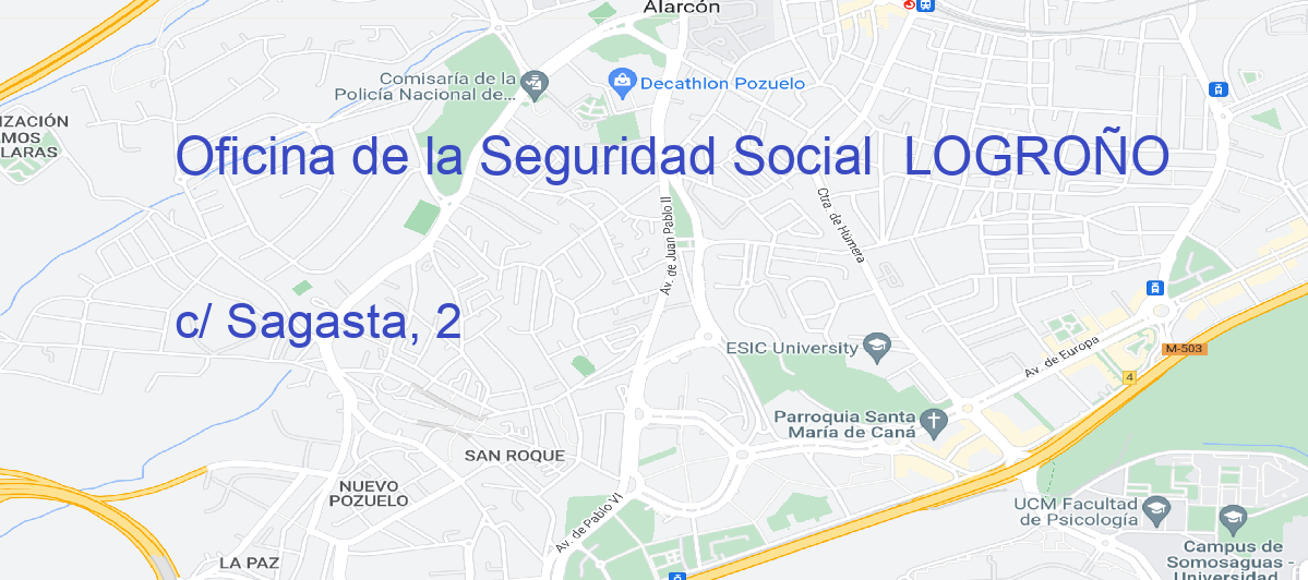 Oficina Calle c/ Sagasta, 2 en Logroño - Oficina de la Seguridad Social 